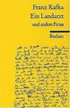 Ein Landarzt und andere Prosa von Franz Kafka | Buch | Zustand gut