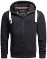 A. Salvarini Herren Sweatjacke Kapuzenpullover Jacke Kapuze Hoodie Sweater AS314