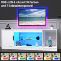 TV Schrank Fernsehtisch mit LED Fernsehschrank Lowboard TV Möbel Schrank Hdlbshv