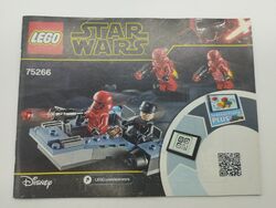 Lego Bauanleitung Set 75266, Star Wars, Sith Troopers Battle Pack, Neuwertig