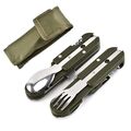 Campingbesteck Outdoorbesteck Bundeswehrbesteck Feldbesteck Faltbar Edelstahl