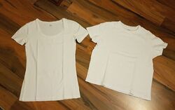 2x T-Shirts,von MNG und C&A Gr.XS weiß, wie NEU 