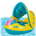 Baby Schwimmring mit Abnehmbarem Sonnendach Schwimmhilfe Schwimmsitz Kinder NEU