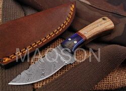 Damast Messer Damaszener Stahl Jagd Knife Damascus Hunting  674EA