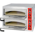 Gastro Pizzaofen Backofen 2 Kammer Pizzabackofen elektrisch 12 kW 1050x826x760mm