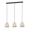 EGLO Pendel Hänge Leuchte Lampe TABLEY Stahl Holz Textil Natur Braun 19x89x110cm