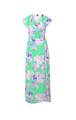 VERO MODA Damen Marken-Maxi-Wickelkleid, mint/flieder/blau