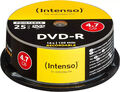 Intenso DVD-R 4,7 GB 16x DVD-Rohlinge bedruckbar kratzfest 25er Spindel