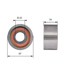 Umlenk-/Führungsrolle, Zahnriemen PowerGrip GATES T41178