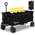 XXXL Superlang Bollerwagen Faltbar mit Breite Reifen Offroad 300L Transportwagen