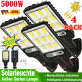 4 X 5000W LED Solarleuchte mit Bewegungsmelder Außen GartenStrahler Solarlampen