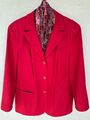 Stoffjacke/Blazer, Gr. 48, rot, mit Tuch, Marke Emilia Lay