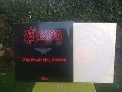 LP Saxon (LIVE) THE EAGLE HAS LANDED - VINYL = near mint - CARRERE Records 1982