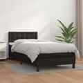  Boxspringbett mit Matratze Einzelbett Kunstlederbett Polsterbett A7W1