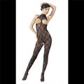 Catsuit S-L Dessous Overall Reizwäsche Neckholder Schwarz Busenfrei Spitze