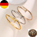 Damen Nagel Armband Armreif. Edelstahl 18K Gold, Silber und Rosegold Modeschmuck