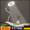 LED Klemmleuchte dimmbar Schreibtischlampe Leselampe flexibel USB Tisch-Lampe