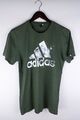 Adidas Herren T-Shirt kurzärmelig lässig grün Pullover Baumwolle Größe S