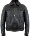 Herren Lederjacke im Jeansjacken Stil aus echtem Leder Rindsleder 90´er Jacke