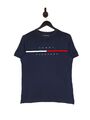 Tommy Hlfiger T-Shirt Größe M in Navy Herren Kurzarm Baumwolle bestickt