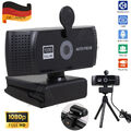 Webcam mit Mikrofon und Stativ USB Full HD 1080p 30fps Skype Facetime PC Laptop