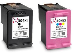 2x 304 XL Patronen Kompatibel für HP Envy 5020 Drucker Black Color Combo Pack