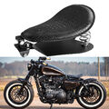 Schwarz Krokodilleder Solo Sitz Federsattel Für Harley Davidson Sportster Bobber