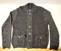 Herren Strickjacke von Royal Class langarm grau Gr. 52/54 Gr. L