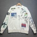 Zara Sweatshirt S Graffiti Streetwear AOP Art Pullover Criminal Skate Core