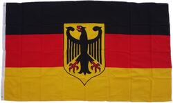 Flagge Deutschland mit Adler 90 x 150 cm Fahne mit 2 ?sen 100g/m? Stoffgewich...