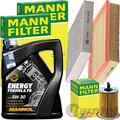 MANN INSPEKTIONSPAKET+MANNOL 5W-30 MOTORÖL passend für 1.6 TDCI FORD FOCUS II DA