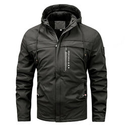 Winter Männer Fleece gefütterte Jacke Warmer Windbreaker Mantel Arbeitsjacke