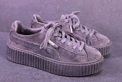 Puma Fenty Creeper Velvet Platform Sneaker Sportschuhe Gr. 36 grau Samt BS29