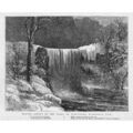 MINNESOTA Winteraspekt der Wasserfälle von Minnehaha - antiker Druck 1881