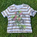 Rabe Shirt Gr 42 mit Blumen und Strass 