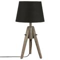 Tischlampe Nacht Tisch Lampe Leuchte Tischleuchte Stativlampe aus Holz 46 cm