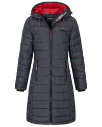 Damen Winter Jacke  Stepp Mantel Kapuze Lange Steppjacke Winter parka