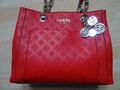 GUESS Schultertasche Ilenia rot Umhängetasche mit Logo-Print