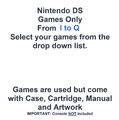 Nintendo DS-Spiele von I bis Q - Wählen Sie Ihre Spiele aus der Dropdown-Liste aus