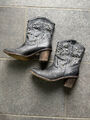 TOP !! BULLBOXER Western Stiefelette Nieten Gr. 38 anthrazit