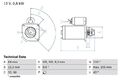 BOSCH STARTER 0986019301 FÜR FIAT UNO + PANDA + /SCHRÄGHECK + PALIO 95-05