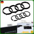 2x Gitter + Klappe Emblem Für Audi A3/A4/A5/A6/Q3/Q5 Glänz Schwarz Abzeichen