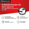 Premium Grill Abdeckhaube Weber Spirit 210 (bis 2019) eingeklappten Seitetische