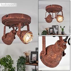 Wohn Ess Raum Leuchte Vintage Flur Strahler Decken Lampe rostfarben Verstellbar