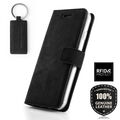 SURAZO Premium Echtes Ledertasche Hülle RFID Protect Wallet Case - Schwarz