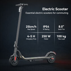 Megawheels Elektroroller 8 Zoll E-Scooter 25km/h Elektro Scooter Reichweite 12km