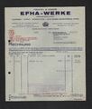 BERLIN, Rechnung 1937, EFHA-Werke Faupel & Haake KG Schinken Wurst Speck