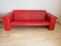 Rolf Benz 6800 Ledersofa Rot Zwei/Dreisitzer