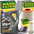 MANN INSPEKTIONSPAKET+5L MANNOL 507 5W-30 ÖL passend für AUDI A6 C7 A7 A8 4G 4H