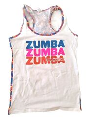 Zumba Sport Top Gr. M Fitness Workout Weiss Bunt  Workout